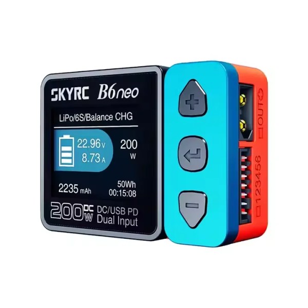 SKYRC B6neo Smart Balance Charger 200W PD 80W Input for RC Model Car Ship Boat Airplane Drones Accessories